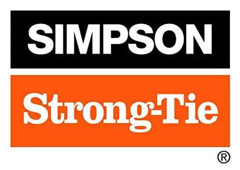 Simpson Strong-Tie logo in black and orange with white text displaying the brand name.