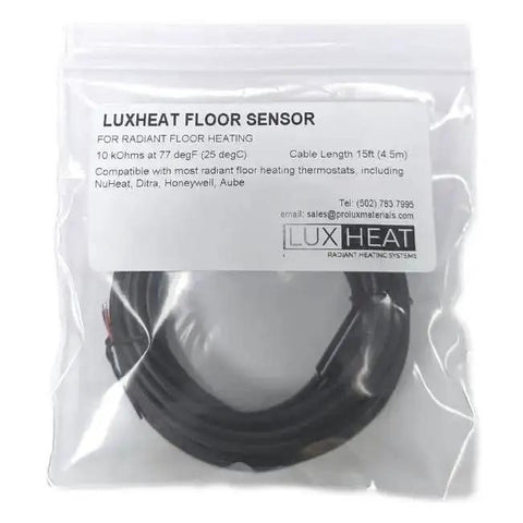 Smart Universal Temperature Floor Sensor For Radiant Underfloor Heating NTC 10K Ohm Probe With 15Ft Cable in packaging