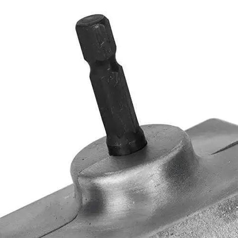 Close-up of the 7mm hex shank on the Sheet Metal Cutter Attachment For Electric Drill multifunction cutter head.
