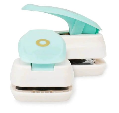 Decorative Hole Reinforcers Punch For Planners And Tags, Adhesive Circle Hole Punch Tool, Multi Color, Compact 4x7.5x2 Inch Package