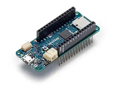 MKR Zero Board With SAMD21 Cortex M0 Plus 32 Bit ARM MCU Built In SD Card Slot for music playback, angled view of microcontroller module