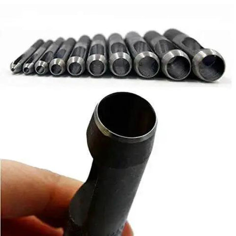 Multi Size Round Hole Punch Cutter Set For Leather Belts Watch Bands And Canvas display, carbon steel, hole punch sizes 1mm-18mm