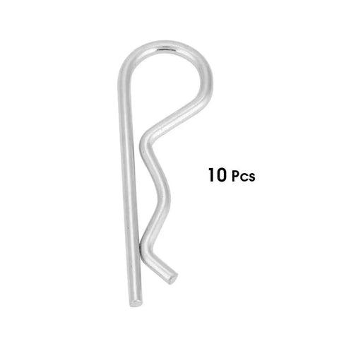 Galvanized Iron Cotter Pins Set of 10 B Type Zinc Plated Retaining Pins Spring Clips Hair Pin for Automotive Machinery