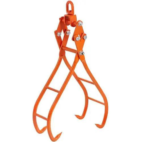 Four Claw Timber Log Grapple 31 Inch Opening 2205 Lbs Capacity For Tractors, front view with four-claw design and rotating ring.
