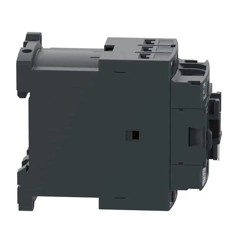 Side view of DPE18BL Easy TeSys 24VDC Coil Contactor with Screw Clamp Terminals for HVAC, Pumps, Compressors and More