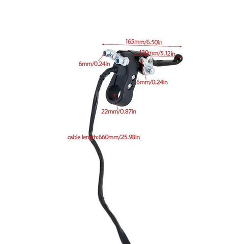 Front view of black twist-throttle and brake-lever handlebar assembly for 48V 600W DC motor kit