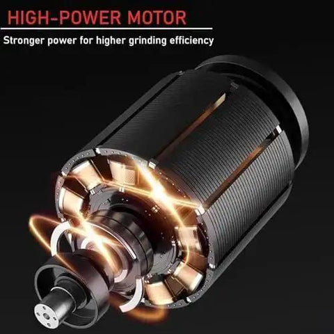 High-power motor of Pro Grade Pipe Polisher Sander Machine 1100W With 6 Speed Control And 5 Sanding Belts showing internal components