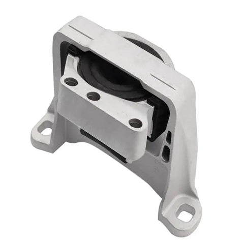 Close-up of a metal engine and transmission mount from the Engine And Transmission Mount Kit For Escape 2013 2019 2.0L Turbo And 2013 2019 2.5L Engines Plus 2014 2022 Transit Connect 2.5L OE Replacement Set Of Three For Vibration Reduction And Reliable Drivetrain Support.