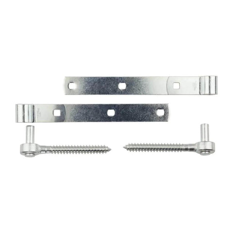 Heavy Duty Screw Hook And Strap Hinges In Zinc Plated Steel WeatherGuard Protected for Gates Sheds Barns Doors