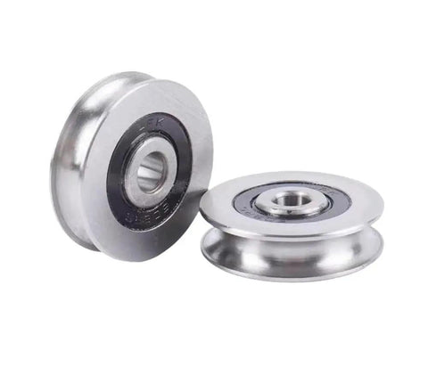 U Groove Ball Bearing Pulley For Steel Wire Rope 12mm Inner Diameter 50mm Outer Diameter 7.5mm Groove Depth Heavy Duty Cable Pulley