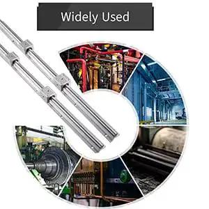 Linear Rail Kit SBR20 300mm Two Piece Fully Supported Rails With Four SBR20UU Blocks shown in industrial applications
