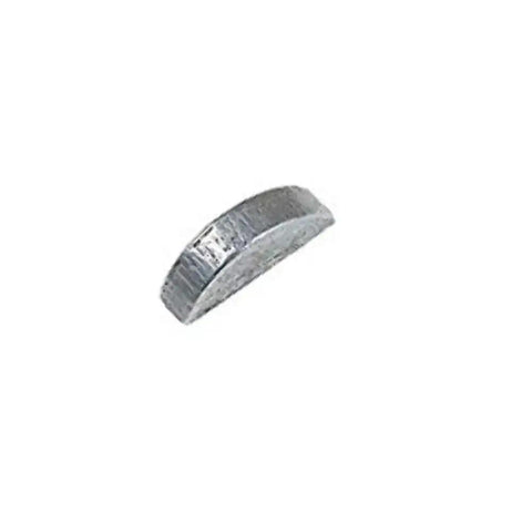 Close-up of Gearhead Favorite Woodruff Key For Alternator And Generator Pulley Bulk Pack Sold Individually Gray Metal Key