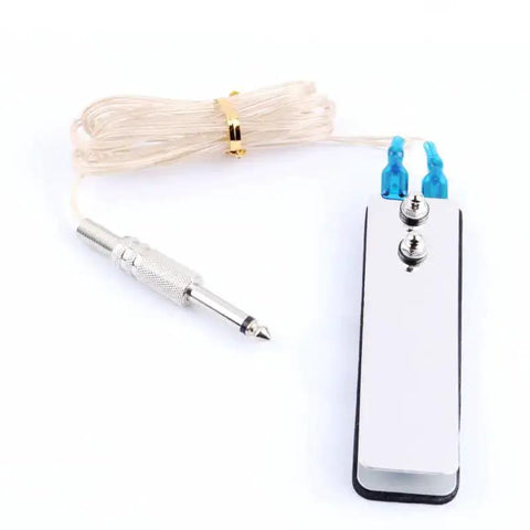 Two Pack Tattoo Foot Pedal Switch With Quarter Inch 6.35mm Plug And Stainless Steel Clip Cord