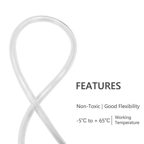 10 Ft Clear Vinyl Tubing 1 Quarter Inch ID Flexible Hybrid PVC Hose Lightweight UV Resistant BPA Free Non Toxic in loop.