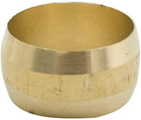 Brass compression sleeve ferrule for 3/8 in OD tubing