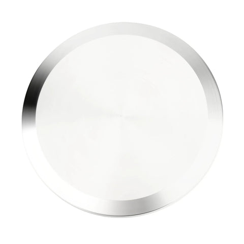 304 stainless steel sanitary end cap for 3-inch tube OD tri-clamp fittings, round silver disk
