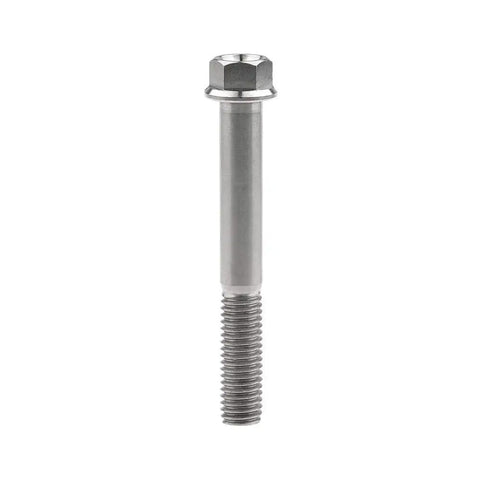 Titanium Grade 5 M8 Hex Flange Bolt, CNC Machined, 14mm Flange Head, 6Al4V Alloy, Lightweight for Bikes and Motorsports