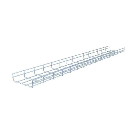 Heavy Duty Wire Mesh Cable Tray Electro Zinc Plated Silver Steel For Easy Cable Organization 1.97 In By 7.88 In By 59.06 In