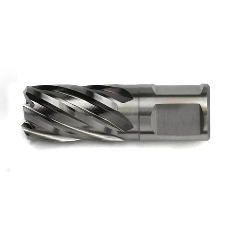 Heavy Duty Three Quarter Inch Annular Cutter For Magnetic Drill Press With Weldon Shank And Pilot Pin 1 Inch Cutting Depth Two Flat Built