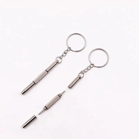 12 Pack Eyeglass Screwdriver Keychain Set Mini 3 In 1 Flat Phillips Hex Drivers Pocket Size for Eyeglasses Repair Tools