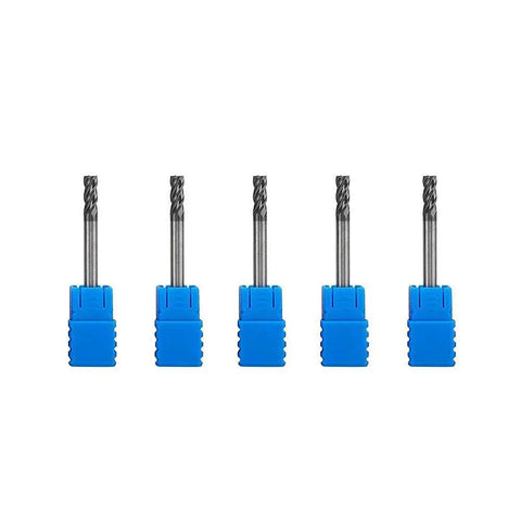 Five Piece 4mm CNC Carbide End Mill Set Four Flute Milling Cutter Top Notch Pro Grade Tungsten Carbide End Mill Bits For Precision Milling
