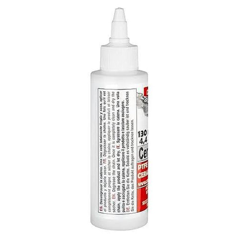 Side view of Ultra Slick Dry Lubrication Emulsion For Bike Chain With PTFE And Ceramic Particles Long Lasting Dry Lube 130 Ml Bottle