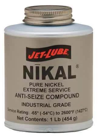 Nickel Based Anti Seize Paste, 16 Oz High Temperature Lubricant For Threads, Bolts, Gaskets And Flanges, Heat Resistant From -65F To 2600F, Silver Color, Pure Nickel Core, Industrial Grade Seize Prevention
