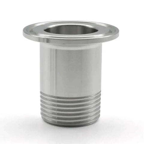 Front view of stainless steel external-thread sleeve pipe fitting with flange, 1/4–2 in, SS304/316