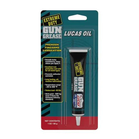 Lucas Oil Extreme Duty Gun Grease 1 oz tube in blister packaging