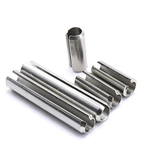 Heavy Duty Workhorse 304 Stainless Steel M2 And M2.5 Slotted Spring Pin Kit, 300Pcs with chamfered ends, various sizes displayed