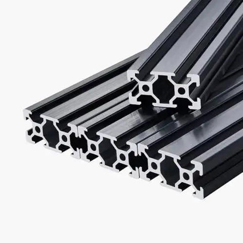 Four 39.4 Inch T Slot 2040 Aluminum Extrusion Profiles With Anodized Linear Rails European Standard Heavy Duty DIY Kit For 3D Printers CNC