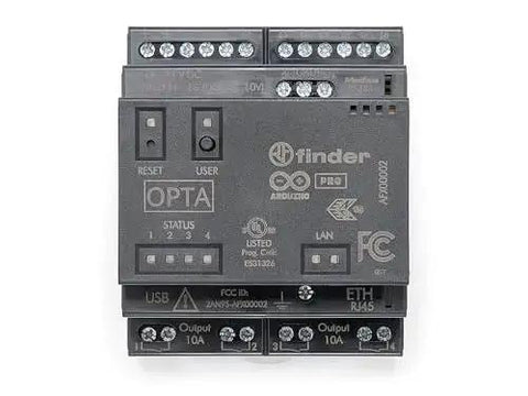 Opta WiFi Industrial IoT Controller With Modbus, Digital I O, Analog Inputs, And Cloud Ready Remote Monitoring front view