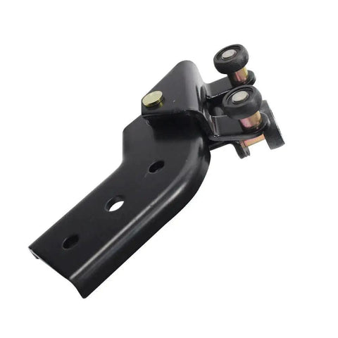 Black Upper And Lower Sliding Door Roller Bracket Right Side For Chevrolet Express And GMC Savana Vans 1996 To 2020, metal bracket with wheels