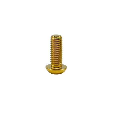 Gold finish Titanium Button Head Hex Socket Cap Screws M4x10mm ISO7380 Ti6Al4V GR5 for RC Cars Drones Bikes 5-pack