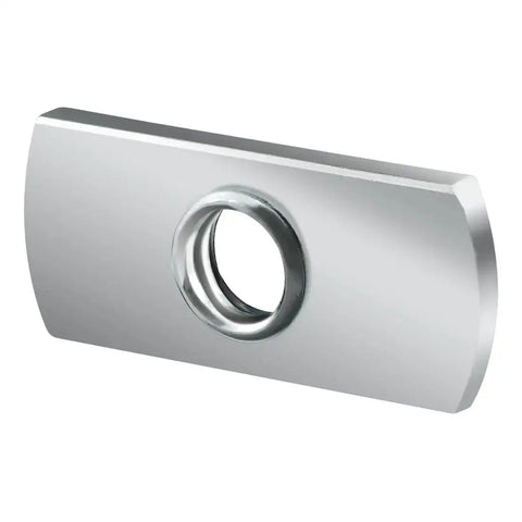 Centered slide-in economy T nut for 1 inch 10 series aluminum extrusions, quarter-twenty bolt compatible, 25 pack."