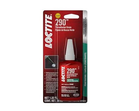 Green Penetrating Thread Locker For Fasteners From Size Two To One Half Inch 36 Milliliter Bottle Low Viscosity Formula