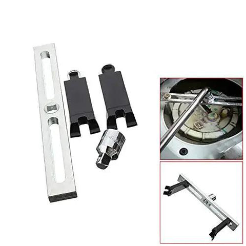 Universal Fuel Pump Removal Tool Set With Lock Ring Wrench And Tank Cover Spanner, includes adjustable spanner and components