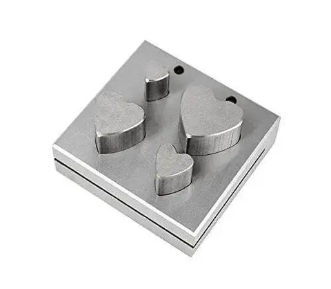 4 Piece Heart Shaped Disc Cutter Set For Jewelry Making And Metal Craft 11 mm To 25 mm high density steel with four heart sizes