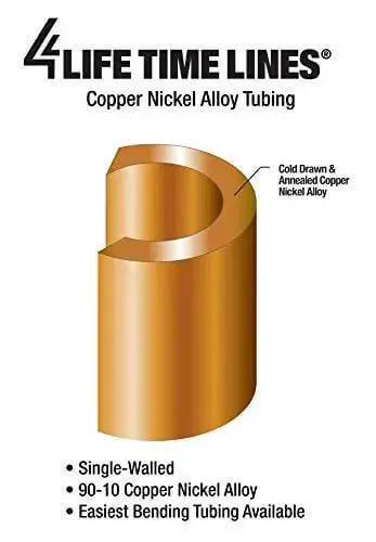 Copper Nickel Brake Line Coil 1/2 Inch By 25 Foot Non Magnetic Tubing For Automotive Use illustration showing material cross-section