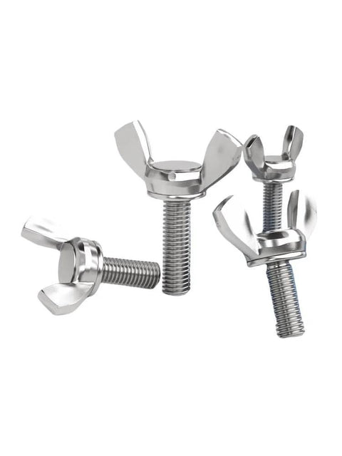 Built Tough 304 Stainless Steel Wing Bolts And Thumb Screws Butterfly Style For Electronic Equipment Featuring One Quarter Inch Twenty Thread