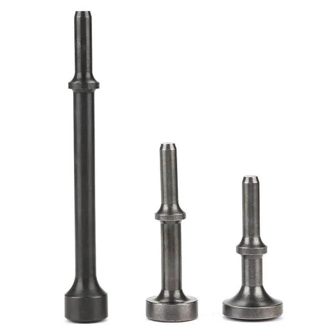 Extended Reach Pneumatic Air Hammer Bit Kit For Auto Body And Sheet Metal And Tire Service 7 Inch Chisel Tool with three hardened steel bits.