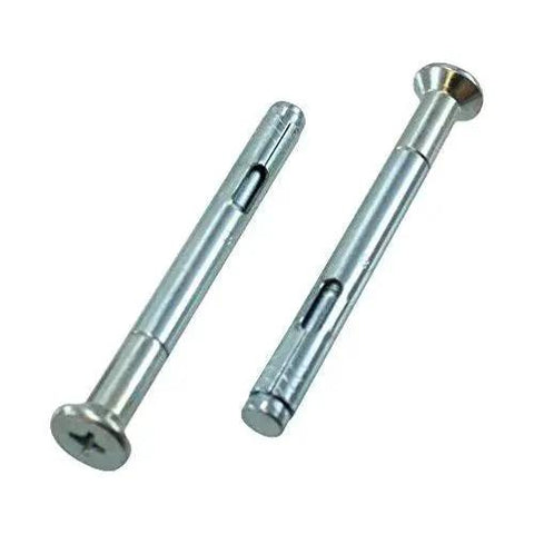 3/8 Inch By 3 Inch Zinc Plated Flat Head Phillips Sleeve Anchors Pack Of 12 for concrete and masonry with self-expansion feature.