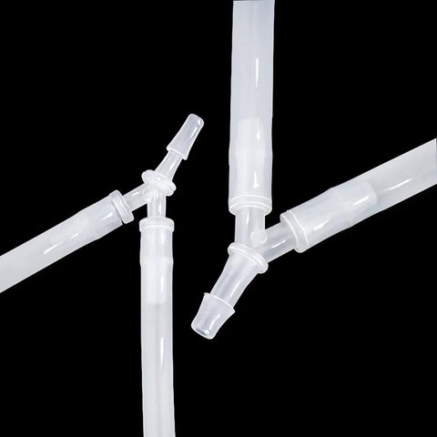 ANPTGHT 1/2 in hose barb Y-shaped plastic tubing connector, clear, 3-way junction, pack of 4