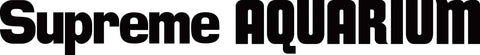Supreme Aquarium brand logo in bold black lettering on white background.