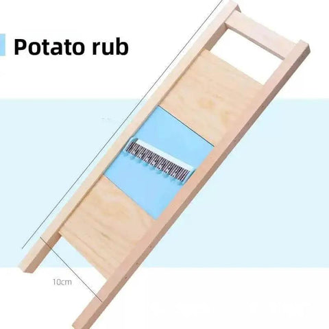 Manual Stainless Steel Wave Cutter For Potatoes And Vegetables, Crinkle Cutter With Solid Wood Handle, Rust Resistant Blade