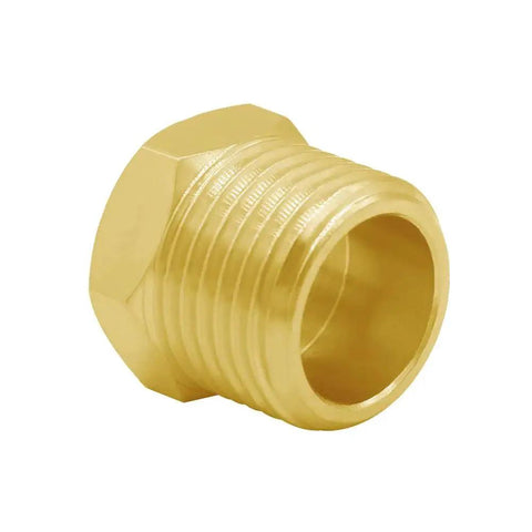 Brass 1/2 G male to 3/8 compression female adapter fitting for faucets and hoses, durable brass construction, water supply adapter