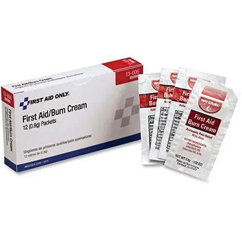 Burn Cream Packets Refill For First Aid Kits 0.1 Gram Packets 12 Count Standalone First Aid Supply For Minor Burns Cuts And Scrapes