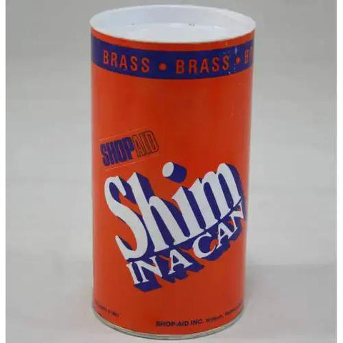 0.003 Inch Brass Shim Stock Roll, 6 By 100 Inches, Machinist Grade Shim Material container with red and white design.