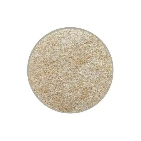 Close-up of felt surface of 4 Pack 1 Inch Threaded Felt Furniture Glides With One Quarter Inch Adjustable Leveling Feet, tan color