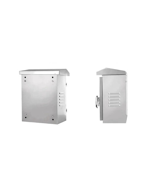Stainless Steel Electrical Distribution Chest Weatherproof Enclosure For Home And Industrial Monitoring Control Panels, shown side view